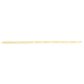 10K Yellow Gold 5.6mm Lite Figaro 8.5 Chain Bracelet with Lobster Lock